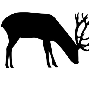 Deer Grazing Silhouette DXF File