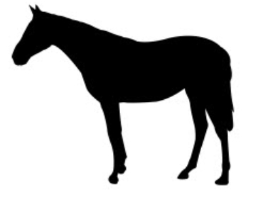 Horse Standing Silhouette dxf file