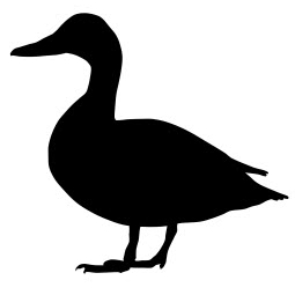 Mallard Duck side silhouette dxf file