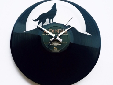 Wolf Moon Wall Clock lupo dxf file
