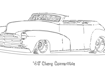 18 Chevy Convertible dxf File