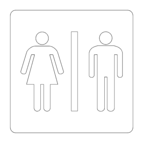 Bathroom sign dxf File