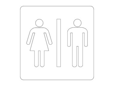 Bathroom sign dxf File