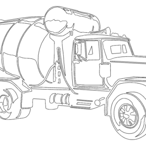 Concrete Mixer Truck DXF File