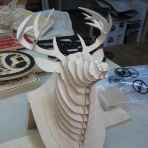 Deer Head 3D puzzle dxf File