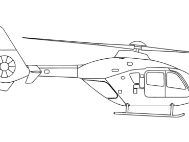Helicopter Silhouette dxf file
