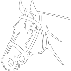 Horse Head Detailed Silhouette dxf File