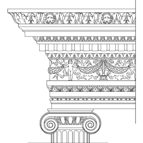 Ionic order - ancient greek architectural orders dxf File