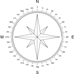 North Arrow Compass dxf File