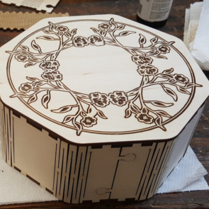 Octagon Box for Laser cutting dxf File