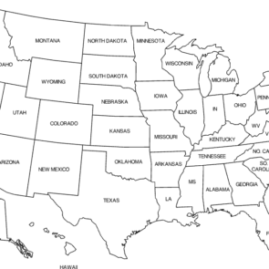 US 50 States Map dxf File