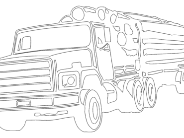 Wood Transportation Truck DXF File